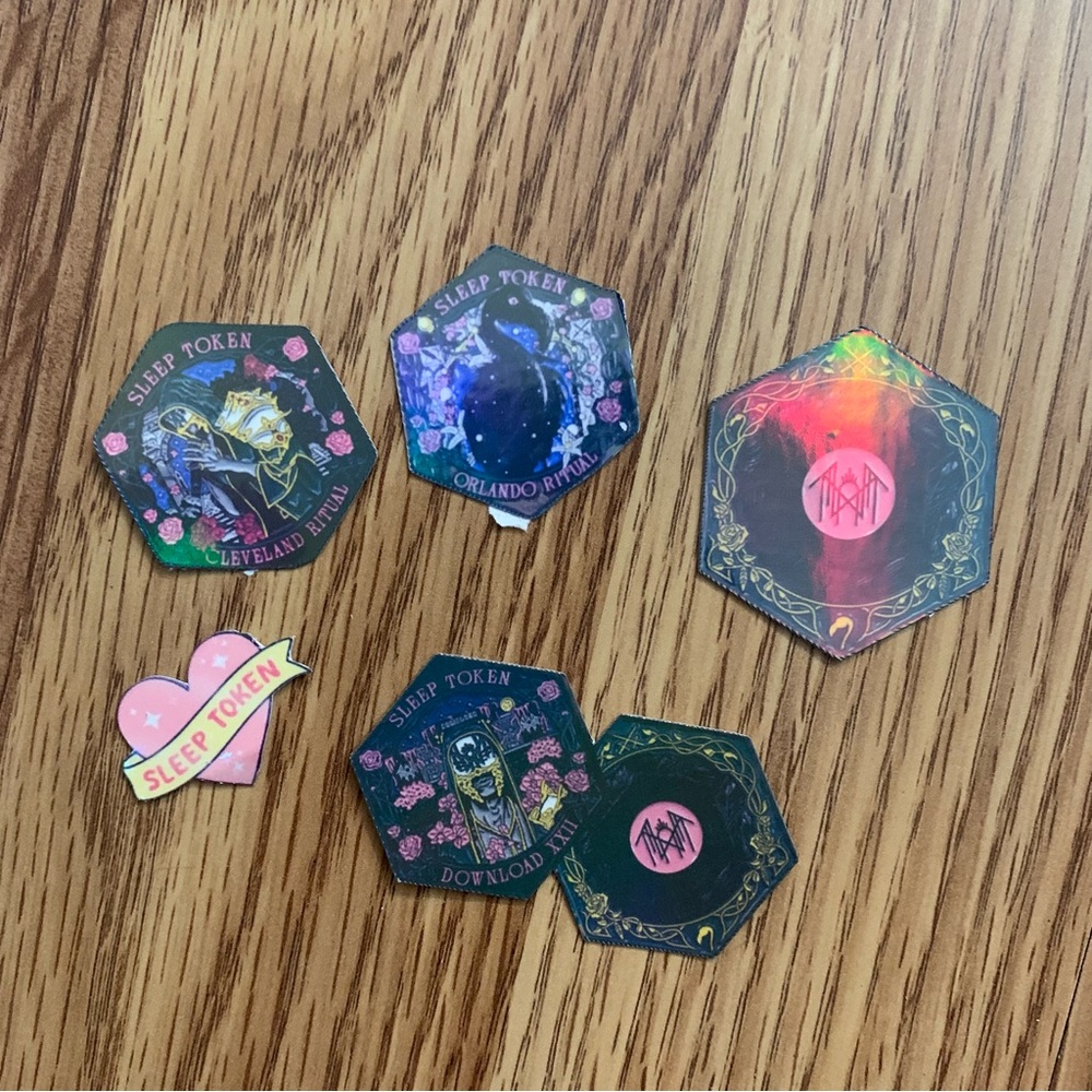 Five count sticker lot